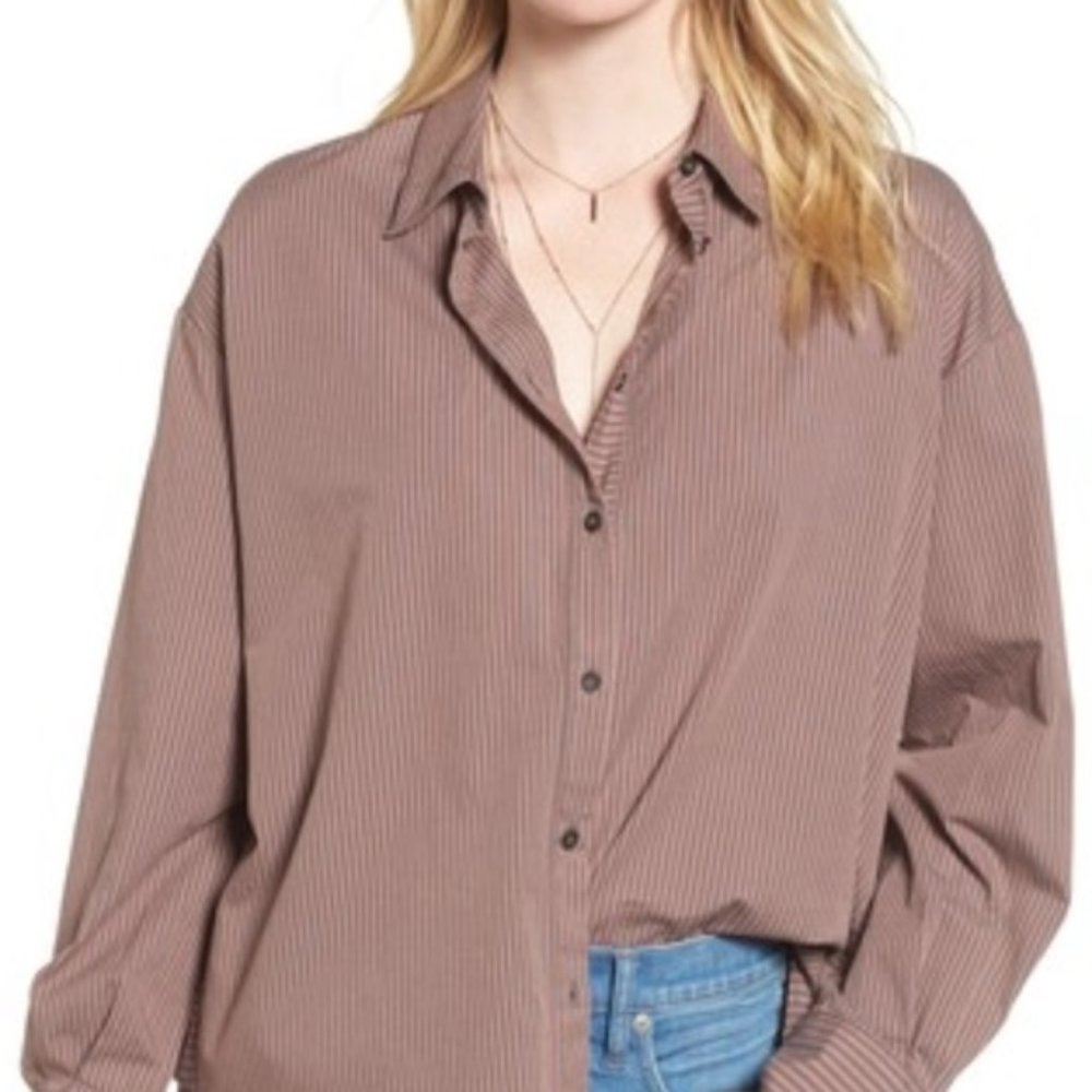 Free People Women's Lake House Cotton Shirt - Pink (No Tag)*